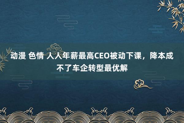 动漫 色情 人人年薪最高CEO被动下课，降本成不了车企转型最优解