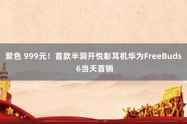 聚色 999元！首款半洞开悦彰耳机华为FreeBuds 6当天首销