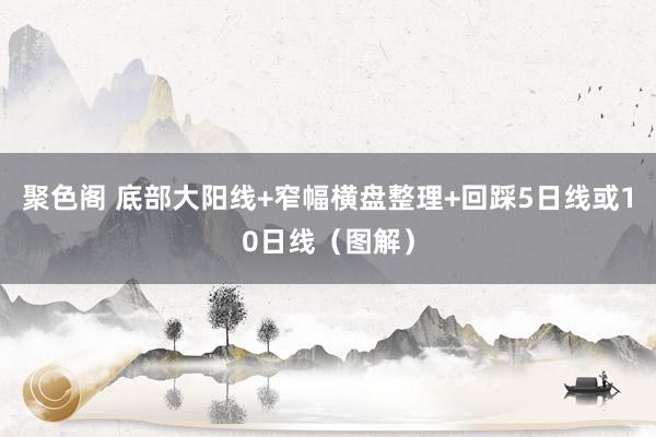 聚色阁 底部大阳线+窄幅横盘整理+回踩5日线或10日线（图解）