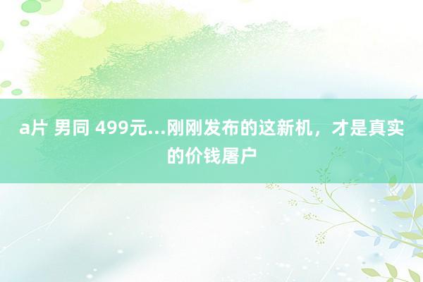 a片 男同 499元...刚刚发布的这新机，才是真实的价钱屠户